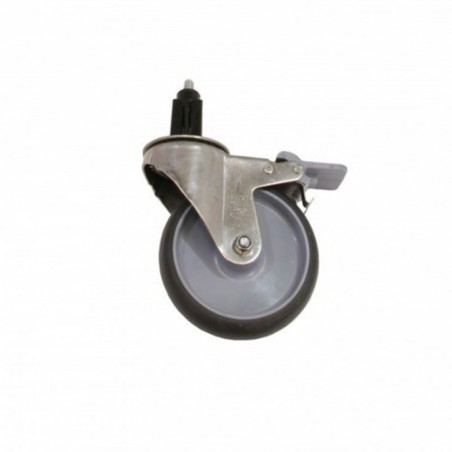 RUEDA ACERO INOXIDABLE C/FRENO