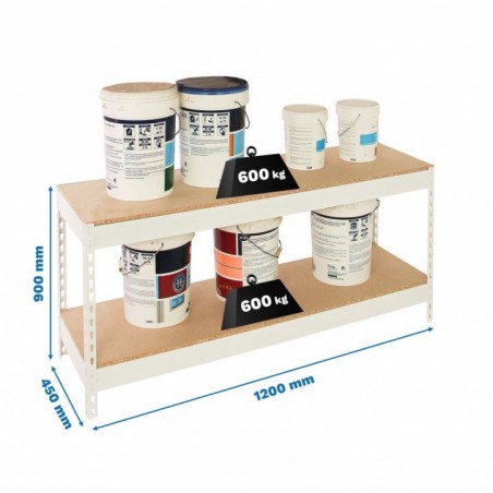SIMONFORTE 1204-2 CHIPBOARD 900 BLANCO/MADERA