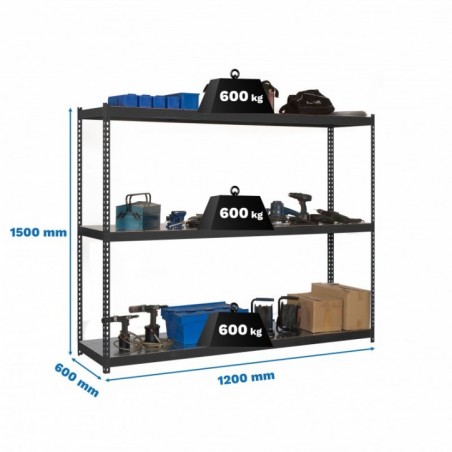 SIMONFORTE 1206-3 METAL 1500 ANTRACITA/GALVA