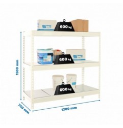 SIMONFORTE 1207-3 METAL 1500 BLANCO/GALVA