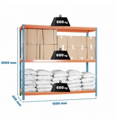SIMONFORTE 1504-3 CHIPBOARD AZUL/NARANJA/MADER