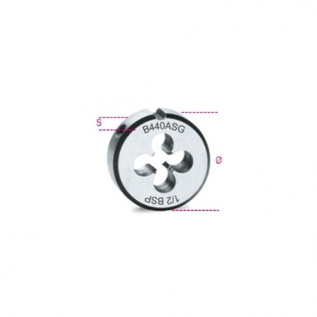 440ASG 1/4 Terraja de acero cromado, rosca cilíndrica GAS