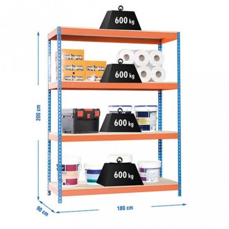 SIMONFORTE 1809-4 CHIPBOARD AZUL/NARANJA/MADER