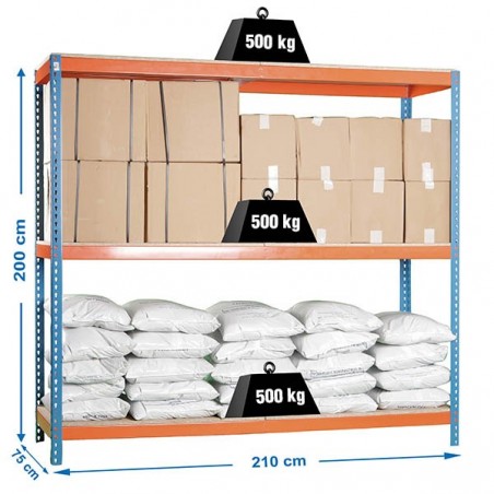 SIMONFORTE 2107-3 CHIPBOARD AZUL/NARANJA/MADER