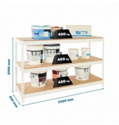 SIMONFORTE 2404-3 CHIPBOARD BLANCO/MADERA
