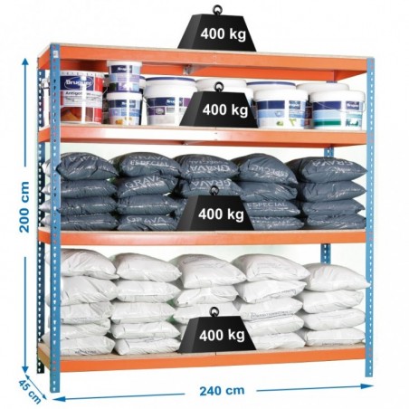 SIMONFORTE 2404-4 CHIPBOARD AZUL/NARANJA/MADER