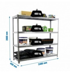 SIMONFORTE 2404-4 METAL GRIS/GALVA