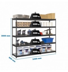 SIMONFORTE 2406-5 METAL ANTRACITA/GALVA