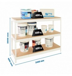 SIMONFORTE 2409-3 CHIPBOARD BLANCO/MADERA