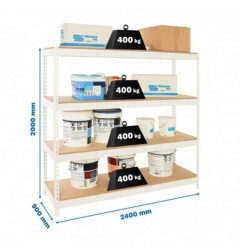 SIMONFORTE 2409-4 CHIPBOARD BLANCO/MADERA