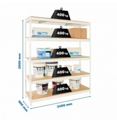 SIMONFORTE 2409-5 CHIPBOARD BLANCO/MADERA