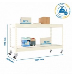 SIMONFORTE MOB. 1204-2 METAL 900 BLANCO/GALVA