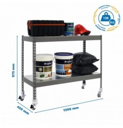 SIMONFORTE MOB. 1204-2 METAL 900 GRIS/GALVA