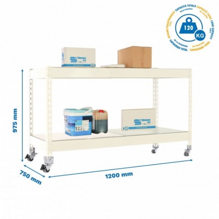 SIMONFORTE MOB. 1207-2 METAL 900 BLANCO/GALVA