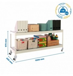 SIMONFORTE MOB. 1504-2 METAL 900 BLANCO/GALVA