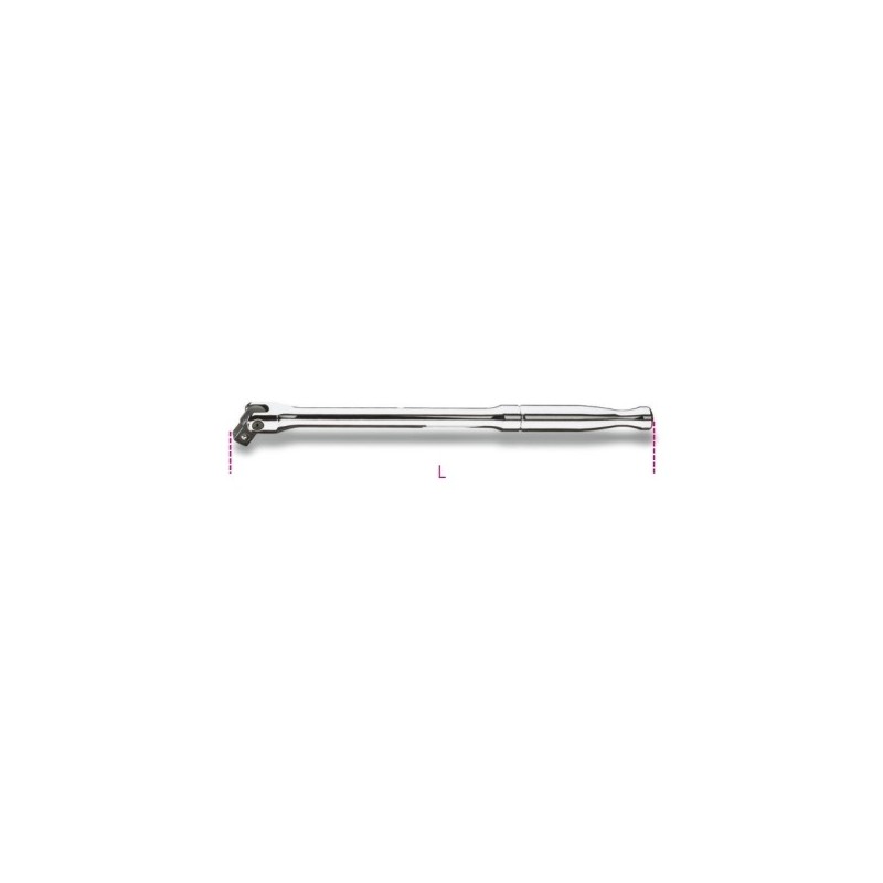 910M/35 Mango articulado de 3/8&quot,, con mango de metal cromado