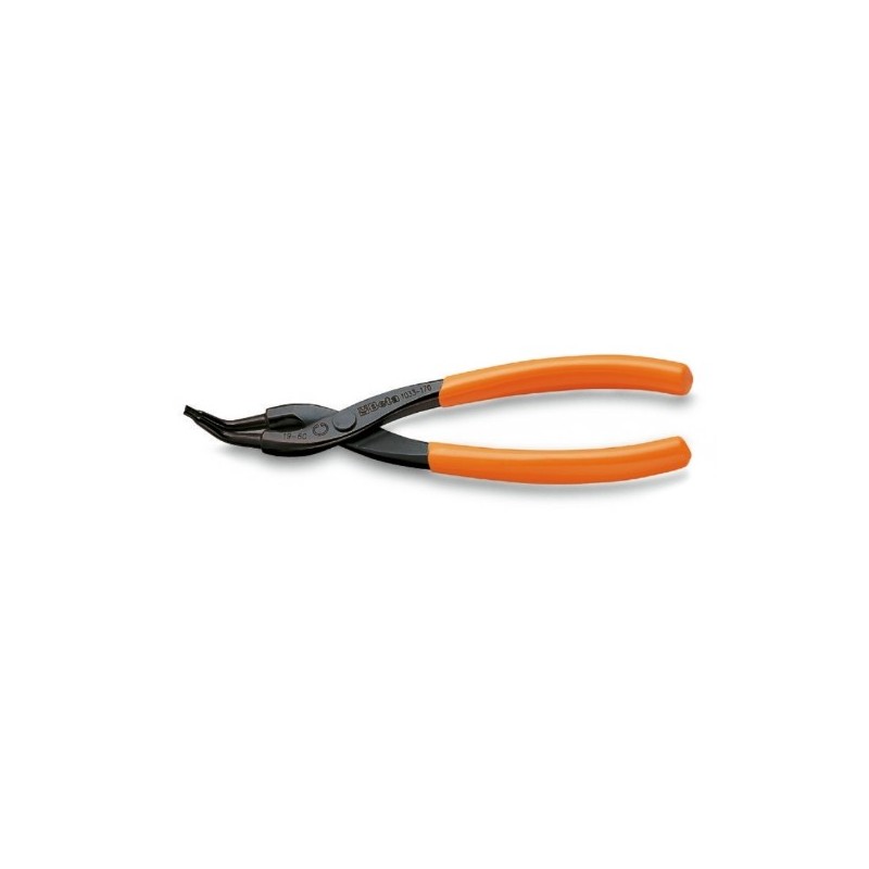 1033 180 Alicate para retenes interiores de bocas acodadas 45°, con mangos recubiertos con PVC