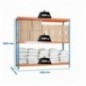 ECOFORTE 1204-3 CHIPBOARD AZUL/NARANJA/MADER