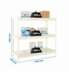 ECOFORTE 1204-3 METAL 1500 BLANCO/GALVA