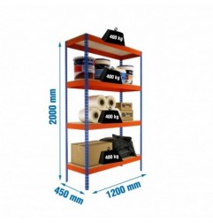 ECOFORTE 1204-4 CHIPBOARD AZUL/NARANJA/MADERA