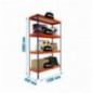 ECOFORTE 1204-4 CHIPBOARD AZUL/NARANJA/MADERA