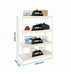 ECOFORTE 1204-4 METAL BLANCO/GALVA