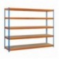 ECOFORTE 1204-5 CHIPBOARD AZUL/NARANJA/MADER