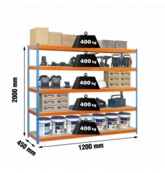 ECOFORTE 1204-5 CHIPBOARD AZUL/NARANJA/MADER