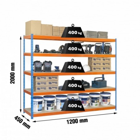 ECOFORTE 1204-5 CHIPBOARD AZUL/NARANJA/MADER