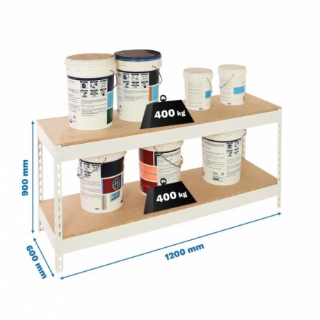 ECOFORTE 1206-2 CHIPBOARD 900 BLANCO/MADERA