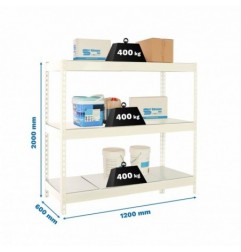 ECOFORTE 1206-3 METAL BLANCO/GALVA