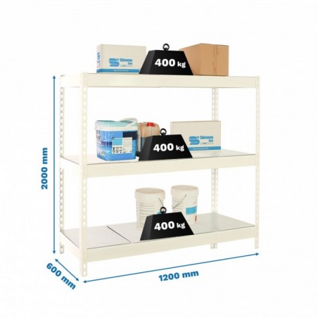 ECOFORTE 1206-3 METAL BLANCO/GALVA
