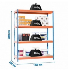 ECOFORTE 1206-4 CHIPBOARD AZUL/NARANJA/MADERA