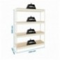 ECOFORTE 1206-4 CHIPBOARD BLANCO/MADERA