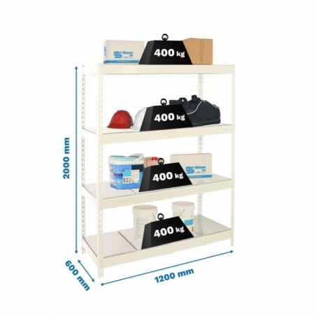 ECOFORTE 1206-4 METAL BLANCO/GALVA