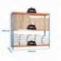 ECOFORTE 1207-3 CHIPBOARD AZUL/NARANJA/MADER