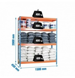 ECOFORTE 1504-4 CHIPBOARD AZUL/NARANJA/MADERA
