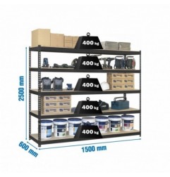 ECOFORTE 1506-5 CHIPBOARD 2500 ANTRACITA/MAD