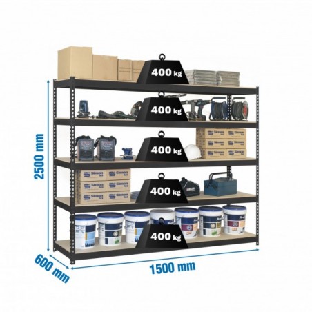 ECOFORTE 1506-5 CHIPBOARD 2500 ANTRACITA/MAD