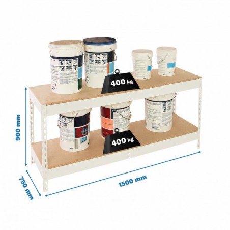 ECOFORTE 1507-2 CHIPBOARD 900 BLANCO/MADERA