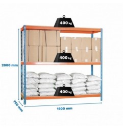 ECOFORTE 1507-3 CHIPBOARD AZUL/NARANJA/MADERA