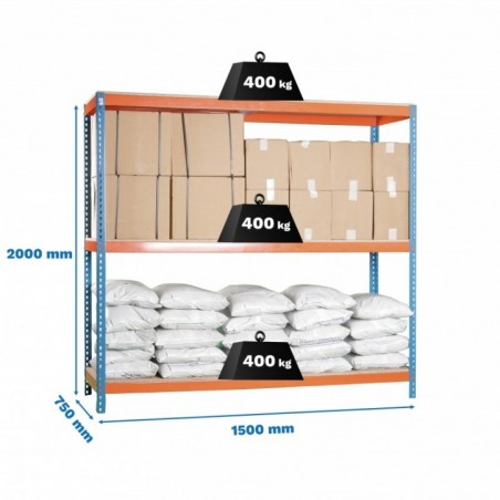 ECOFORTE 1507-3 CHIPBOARD AZUL/NARANJA/MADERA