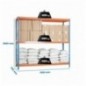 ECOFORTE 1507-3 CHIPBOARD AZUL/NARANJA/MADERA