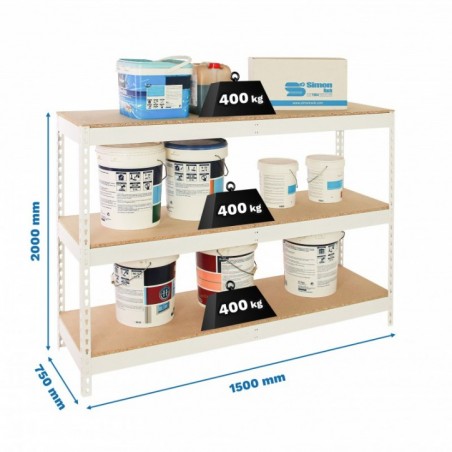 ECOFORTE 1507-3 CHIPBOARD BLANCO/MADERA