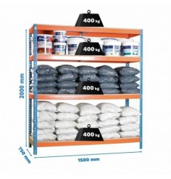 ECOFORTE 1507-4 CHIPBOARD AZUL/NARANJA/MADERA
