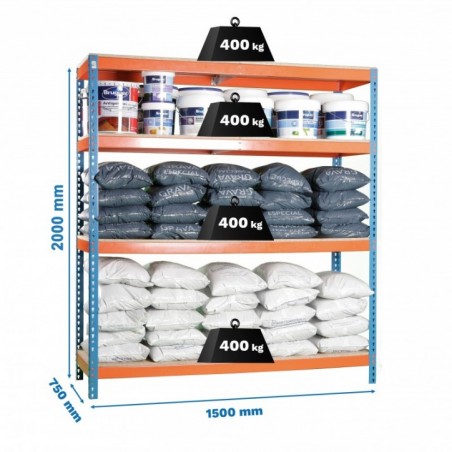 ECOFORTE 1507-4 CHIPBOARD AZUL/NARANJA/MADERA
