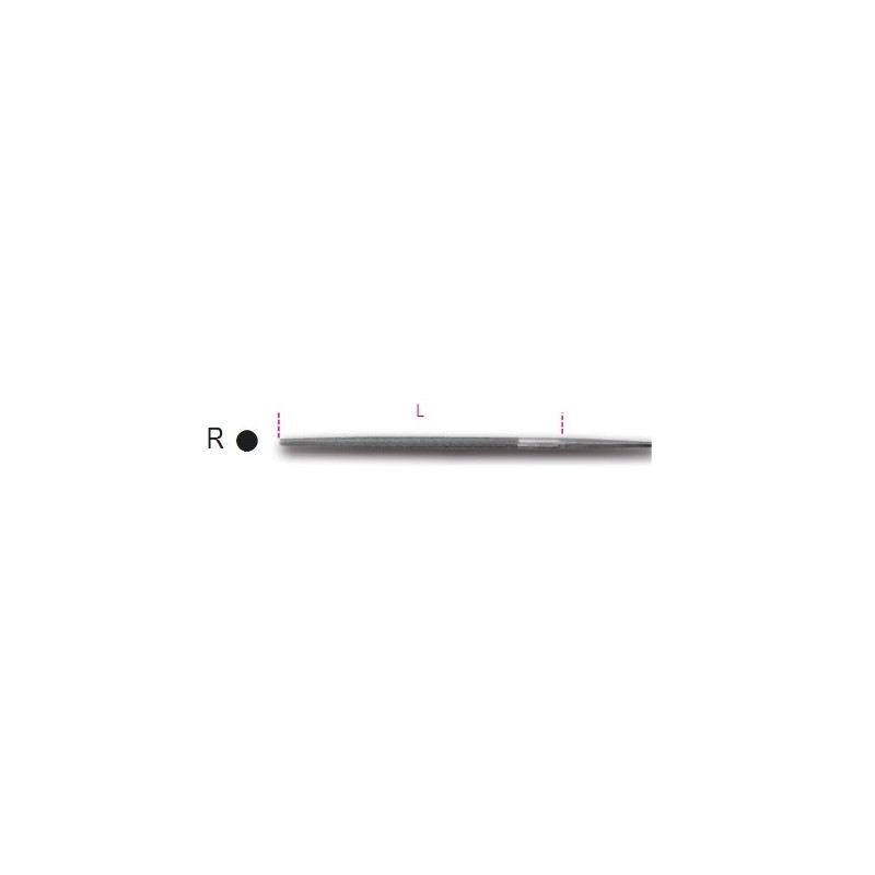 1718A8/R Lima redonda de corte semidulce, sin mango