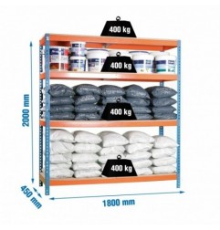 ECOFORTE 1804-4 CHIPBOARD AZUL/NARANJA/MADERA
