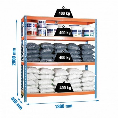 ECOFORTE 1804-4 CHIPBOARD AZUL/NARANJA/MADERA