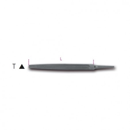 1718D6/T Lima triangular de corte grueso, sin mango